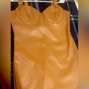 nice leather dress never worn! super sexy